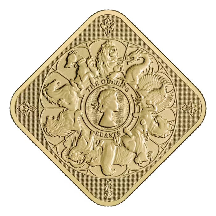 イギリス 女王の神獣シリーズ統合版 9999純金インゴット 5グラム